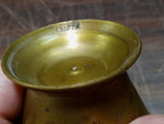 Vtg Brass Hand Hammered Tabletop Lighter 4 1/2 Inch Stamped India Japan No Top