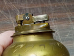Vtg Brass Hand Hammered Tabletop Lighter 4 1/2 Inch Stamped India Japan No Top
