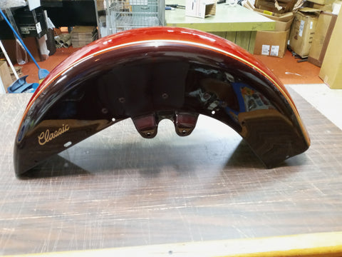 Front Fender Harley Classic FLH 1990 2-Tone Plum/Brandy Wine Pin Striped Touring
