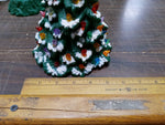 Vtg Christmas Nowell's 1990 Green W Snow Tipped Tree Branches & Base Lighted 7IN
