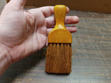 Vtg NACO Cadet Whisk Barber Grooming Brush Wood Handle & Carrying Case Collector