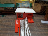 Vtg Plasticville Suburban Station Freight Station Tv Station & Switch Tower