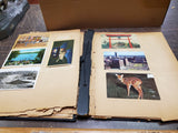 Vtg Scrap Book Filled W Assorted Cards Newspaper Clippings & Postcards 1930'S?