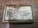 Vintage Advertising Fulton The #1 Self-Inking Stamp Pad Tin Dry Art Deco 4.25”