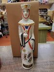 Vtg EMPTY 1969 Ezra Brooks Queen Of Hearts Decanter Heritage China Lady Luck