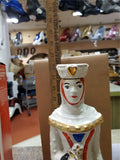 Vtg EMPTY 1969 Ezra Brooks Queen Of Hearts Decanter Heritage China Lady Luck