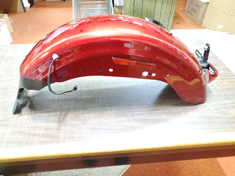 2014^? Candy Red Custom Rear Motorcycle Fender 1200C 883C & Tailight Assembly