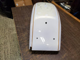 Gold Pinstriped Pearl White Deuce Rear Harley-Davidson Motorcycle Fender FXSTD