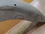Grey Aermacchi Benelli Rear Motorcycle Fender Harley Garelli 60's Italy 4 3/4 Wi