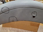 Grey Aermacchi Benelli Rear Motorcycle Fender Harley Garelli 60's Italy 4 3/4 Wi