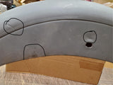 Grey Aermacchi Benelli Rear Motorcycle Fender Harley Garelli 60's Italy 4 3/4 Wi
