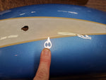 2004^ Custom Factory Rear Motorcycle Fender Blue Gold & White 1200C 883C Harley