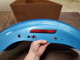 2004^ Custom Factory Rear Motorcycle Fender Blue Gold & White 1200C 883C Harley