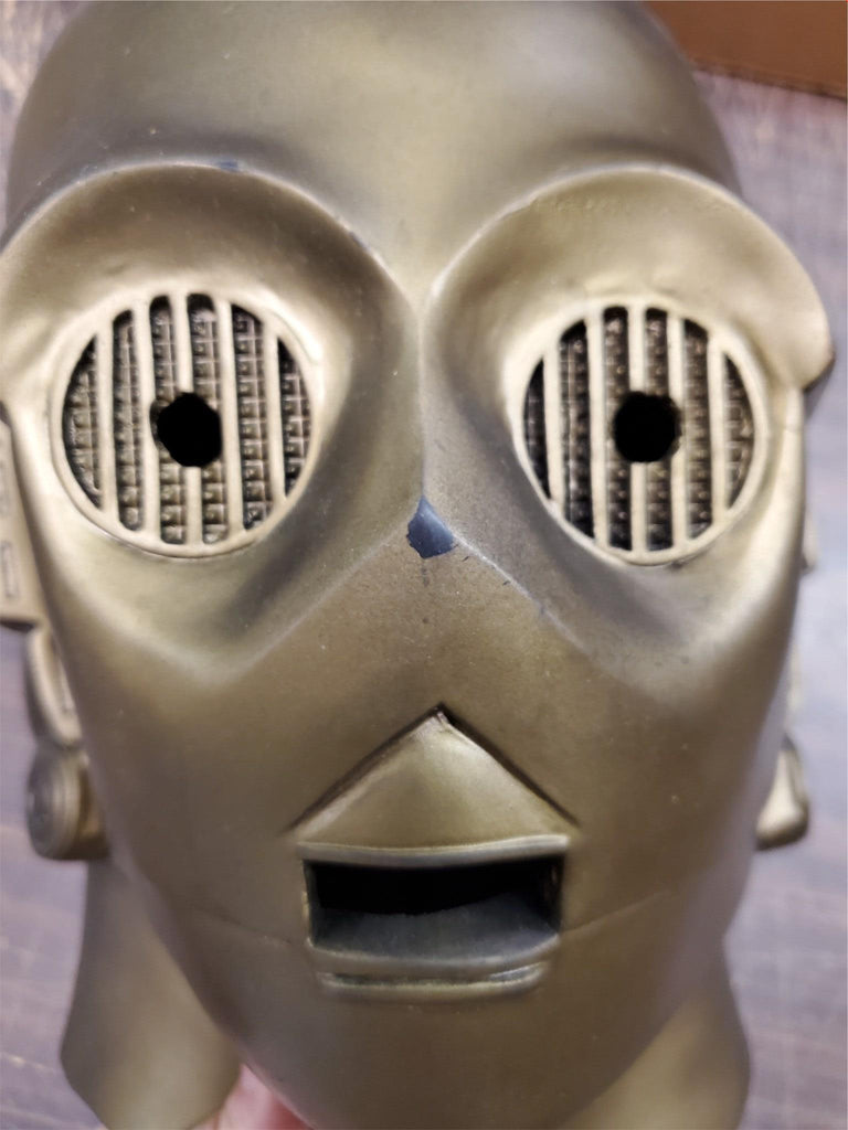Vtg Star Wars Ben Cooper C-3PO Golden Latex Mask 20TH