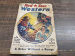 Vtg Red Star Western Paperback Story Magazine Book 1940 July James Olsen Collect