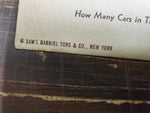 Vtg Book Of Automobiles Linenette #804 Sam'l & Gabriel Sons Sewn Binding Collect