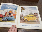 Vtg Book Of Automobiles Linenette #804 Sam'l & Gabriel Sons Sewn Binding Collect
