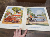Vtg Book Of Automobiles Linenette #804 Sam'l & Gabriel Sons Sewn Binding Collect