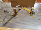 Vtg Pair 1974 Cox Sky Copter .020 Gas Engine Powered Free Flight Helicopters