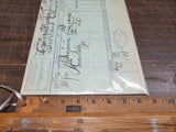 Vtg 1891 RR Freight Paperwork Through Way-Bill Form 149 Lake Shore & Michigan