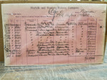 Vtg Nov 1902 Norfolk & Western Railway Freight Delivery Destination & Signatures