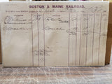 Vtg 1891 Boston & Maine Railroad Form A858 Way-Bill Consignee & Article Paper