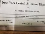 Vtg 1909 Nickel Plate Line Percentages West Shore RR NY Central & Hudson River E