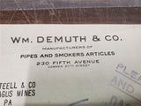 Vtg Oct 1921 WM Demuth & CO Manufacturers Of Pipes & Smokers Articles Receipt