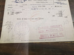 Vtg Le Roy Plow Company Receipt 1922 Miller Bean Shovel Hillers & Rollers
