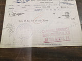 Vtg Le Roy Plow Company Receipt 1922 Miller Bean Shovel Hillers & Rollers