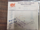 VTG Receipts Lot Miller Hardware Guller Seward Trunk & Bag Maddox Hyde-Murph