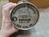 Vtg Kendall Superb 100 Motor Oil Can Gas Station Auto SAE 10W-40 All Seasons 1QT