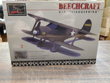 Spec Cast Beechcraft D17 Staggerwing Die Cast Metal Body Vintage Airplane Model