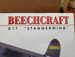 Spec Cast Beechcraft D17 Staggerwing Die Cast Metal Body Vintage Airplane Model