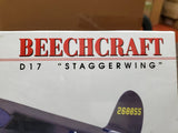 Spec Cast Beechcraft D17 Staggerwing Die Cast Metal Body Vintage Airplane Model