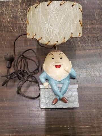 Vtg Humpty Dumpty Hanging Wall Lamp Light Sconce Decor Nursery Rhyme orig Shade