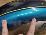 Teal Black & Gold Pinned Kawasaki Vulcan OEM Front Motorcycle Fender VN 1500