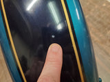 Teal Black & Gold Pinned Kawasaki Vulcan OEM Front Motorcycle Fender VN 1500