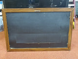 Vtg Budweiser Culmerville Hotel Mirrored Foiled Framed Mancave Bar Sign 33X21 IN