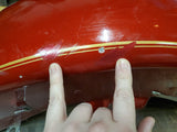 1984 Red & Gold Pinned Belt-Drive Front Motorcycle Fender Shovelhead OEM FLH OP