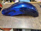 2002 Blue Tribal Rear Motorcycle Fender Wide Glide NOS CVO? Factory Custom Paint