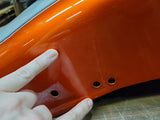 Orange & Grey Pinstriped Harley-Davidson Dyna Wide Glide Rear Motorcycle Fender