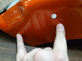 Orange & Grey Pinstriped Harley-Davidson Dyna Wide Glide Rear Motorcycle Fender