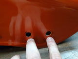 Orange & Grey Pinstriped Harley-Davidson Dyna Wide Glide Rear Motorcycle Fender