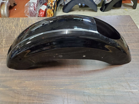 2007^ Rear Harley-Davidson Motorcycle Fender Sportster 883 1200 Black Pinstriped