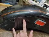 Vivid Black Pinstriped Dyna Wide Glide Rear Motorcycle Fender FXST Softail