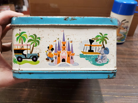 Vintage Aladdin Walt Disney World Metal Lunch Box W/ Lookout