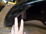 Black Tail Dragger Front Fender Custom Chopper Softail Sportster Fiberglass