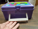 Vtg 1992 Lyons Barney & Baby Bop Dinosaurs Purple Plastic Lunch Box & Thermos