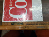 Vtg Metal Hanging Tin Sign Coca-Cola Sign Advertisement Memorabilia Collectibles